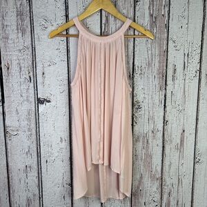 Torrid 00X | M | 10 Gauze Goddess Neck Tank Peach Blush Hi-Lo Hem Lightweight
